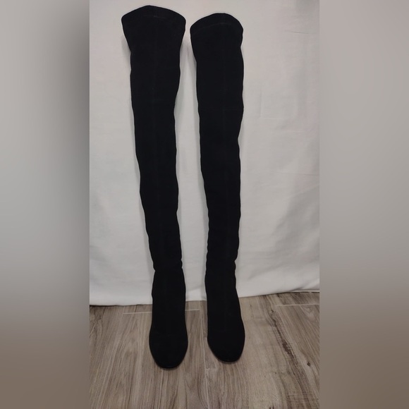 SOPHIA WEBSTER Black Over-the-Knee Women's Boots size 8.5 pre owned - Picture 1 of 7